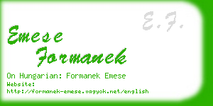 emese formanek business card